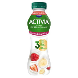 DANONE Activia do picia bez cukru truskawka-banan 6x270g