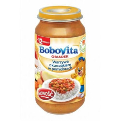 BOBOVITA Danie warzywa kurczak pomidor 1-3l 6x250g - 16