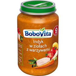 BOBOVITA Danie Indyk w ziolach warzywami 9m 6x190g - 08