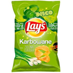 LAYS Chipsy FRITO - LAY Karbowana zielona cebulka 24x120g