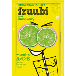 DELECTA Oranzada FRUUBI smak limonkowy 40x23g