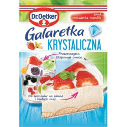 DR OETKER Galaretka krystaliczna truskawkowo-waniliowa 25x72g