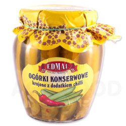 EDMAL Ogorki krojone z dodchilli 6x655g