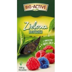 BIO-ACTIVE Herbata zielona z malina lisciasta  12x100g