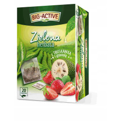 BIO-ACTIVE Herbata ex zielona truskawka+grav 12x(20x1,7g)