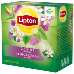 LIPTON Herbata piramidka zielona jasmin 12x(20szt x1,6g)34g