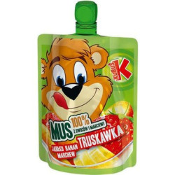 KUBUS Mus owocowy TRUSKAWKA-banan-jabl-mar 12x100g