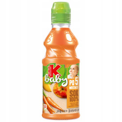 KUBUS BABY Sok 100% jablko-banan-marchewka po 5 mz 6x300ml