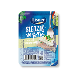 LISNER Sledzik na raz w sosie smietanowym 100g