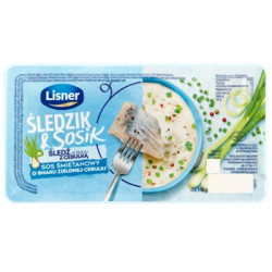 LISNER Sledzik & Sosik Smietanowy o smaku zielonej cebulki 140g