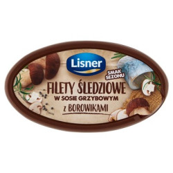 LISNER Filety sledziowe w sosie grzybowym z borowikami 280g