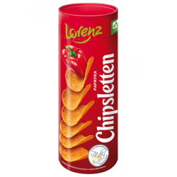 LORENZ Chipsy Chipsletten Papryka tuba 15x100g