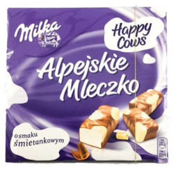 MILKA Mleczko alpejskie happy cows smietankowe 330g