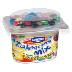 DANONE Jogurt zakrecony mix waniliowy 12x125g