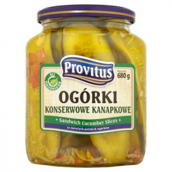 PROVITUS Ogorki konserwowe kanapkowe 6x680ml