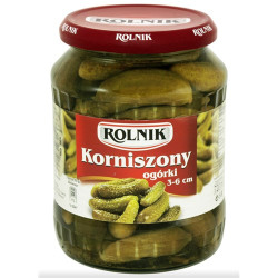 ROLNIK Ogorki korniszony 3-6 cm 6x680ml