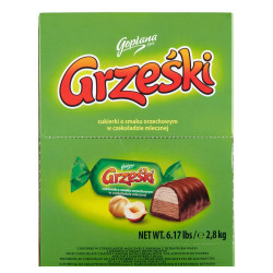 KALISZANKA Grzeski cukierki o smaku orzechowym w czek 2,8kg