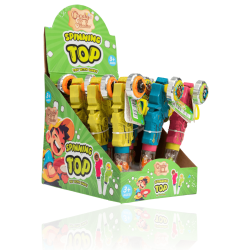 CANDY PARADISE Spinning top toy with candy 12x10g