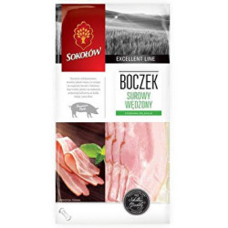 SOKOLOW Boczek surowy wedzony plastry 100g (P)