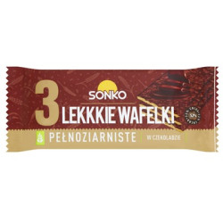 SONKO 3 Lekkkie wafelki pelnoziarniste w czekoladzie 11x36g