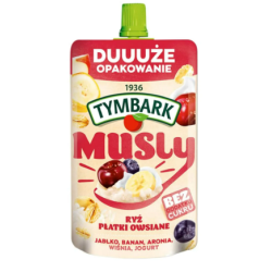 TYMBARK Musly Ryz Platki Owsiane Jablko Banan Aronia Wisnia Jogurt 10x170g